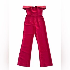 Women’s Red Marciano By Guess Off Shoulder One Piece Jumpsuit Size 0